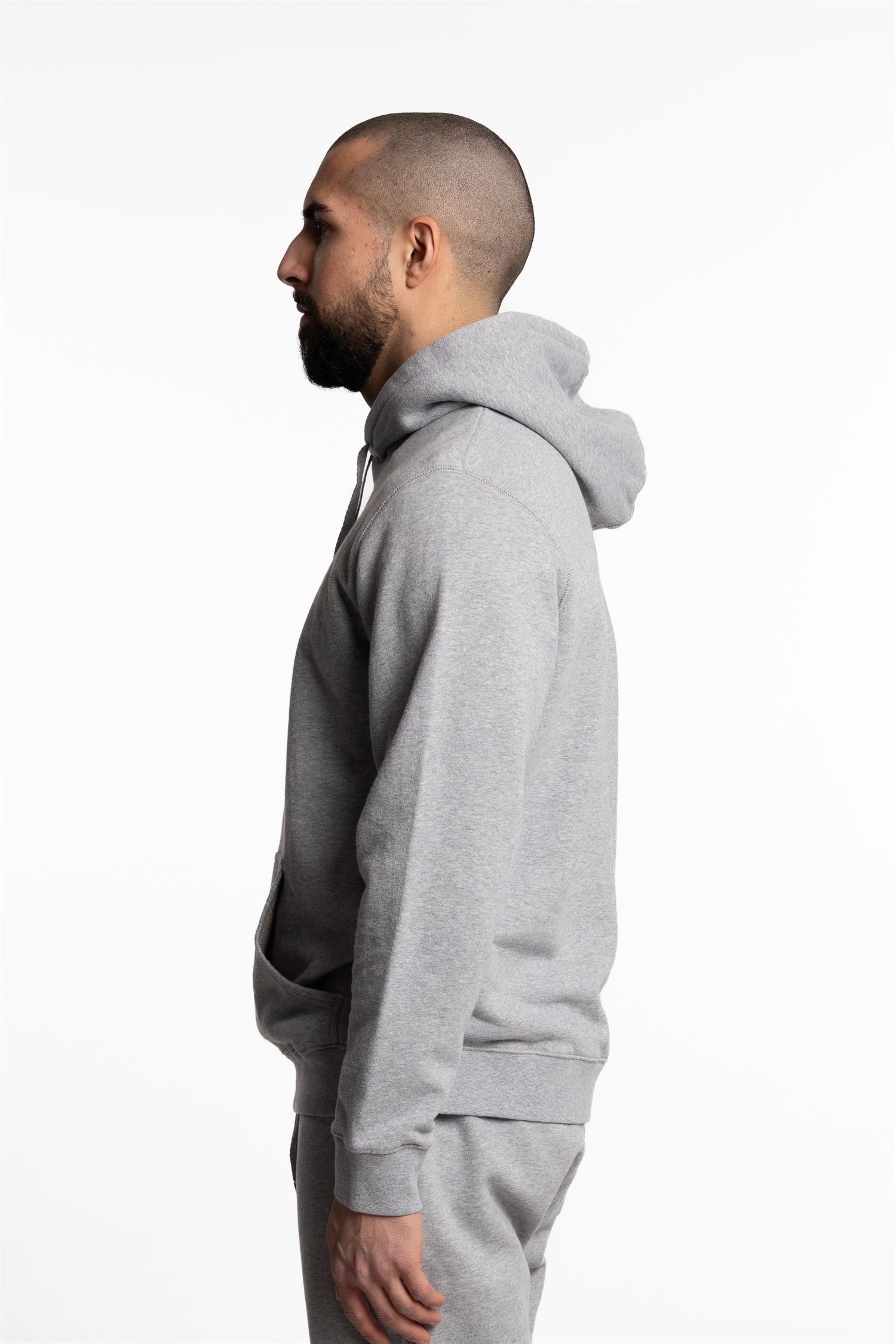 Loopback Overhead Hoody Grey Melange