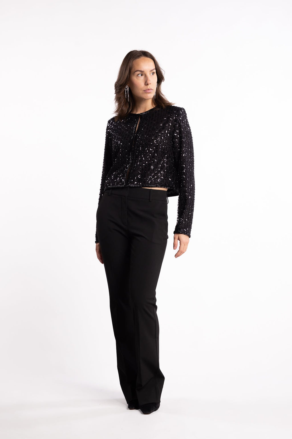 Francine Beaded Jacket - Black