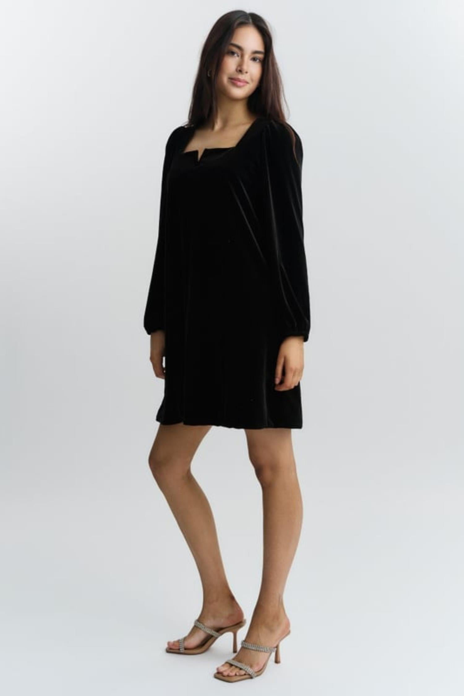 Alice Velour Dress- Black